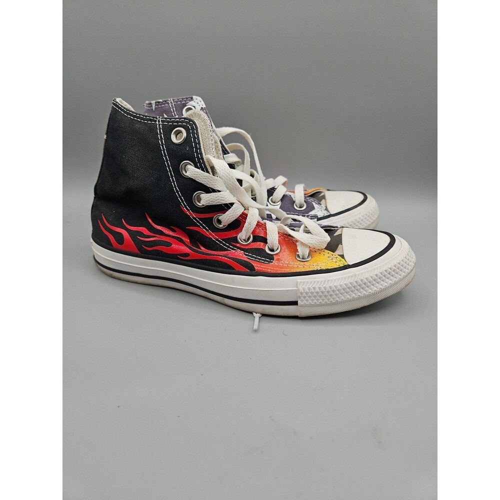 Converse CTAS Hi Top Men's Size 4 Shoes Womens Size 6 168186F Flames Flag Camo